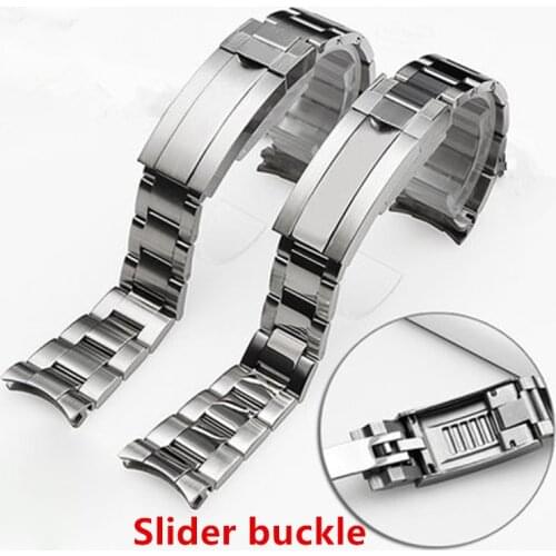 Brand 20mm Brushed Polish Silver Stainless steel Watch Bands For RX Daytona Submarine Role strap Sub-mariner Wristband Bracelet