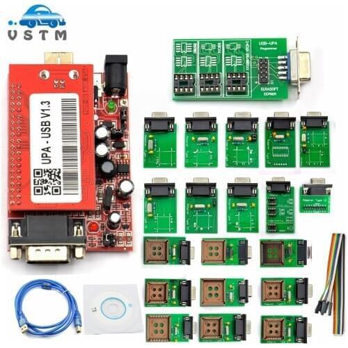 OBD2 UPA Diagnostic tool ECU Programmer UPA USB V1.3 With Full Adapter ENC Powerful function for program code reader scanner