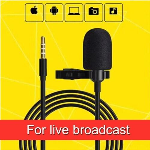 The second generation 3.5mm speaker is suitable for Apple live microphone mobile phone mini microphone type-c lavalier microphon