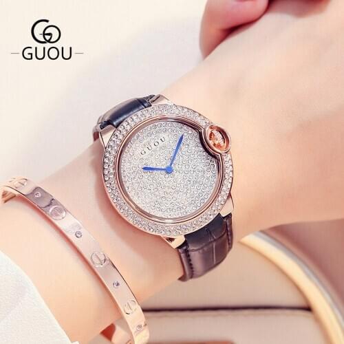 GUOU Women's Watches With Rhinestones
