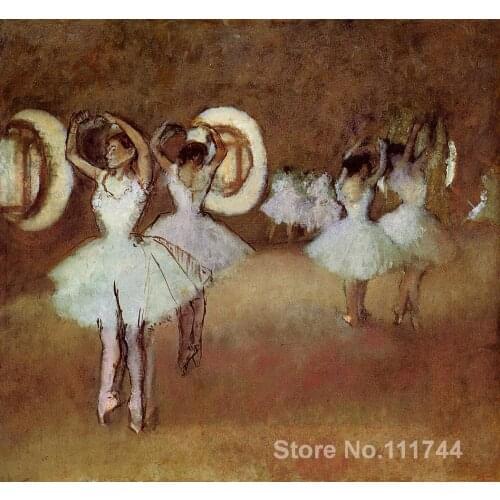Wall art Dance Rehearsal in the Studio of the Opera by Edgar Degas oil paintings Handmade High quality