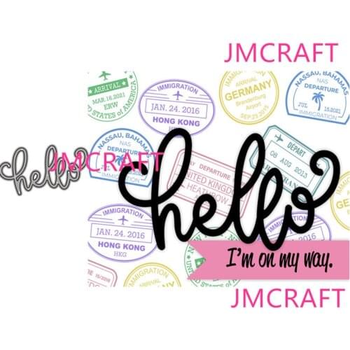 JMCRAFT 2021 New HELLO English Letters Metal Cutting Dies DIY Scrapbook Handmade Paper Craft Metal Steel Template Dies