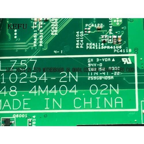 KEFU AVAILABLE LZ57 MB 10254-2N 48.4M4.04.02N LZ57 MB suitable for Lenovo Z570 LAPTOP MOTHERBOARD (FOR Z570 ONLY )