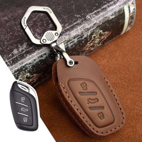 Leather Car Remote Key Case Key cover for MG MG6 ZS HS EV EZS EHS mg3 gs mg7 GT 2015 2016 2017 2018 2019 2020