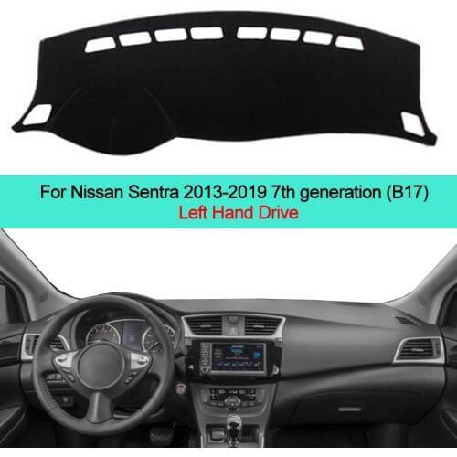 2 Layers Car Inner Dashboard Cover Dash Mat Carpet Sun Shade For Nissan Sentra 2013 2014 2015 2016 2017 2018 2019 B17 7th Gen