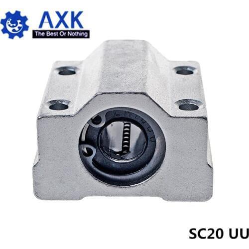 1pc SC20UU SCS20UU 20mm Linear Ball Bearing Block CNC Router with LM20UU Bush Pillow Block Linear Shaft for CNC 3D printer parts
