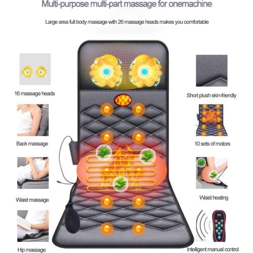 Multi-Functional Home Massage Cushion Shoulder Neck Waist Full Body Massage Blanket Electric Airbag Mattress