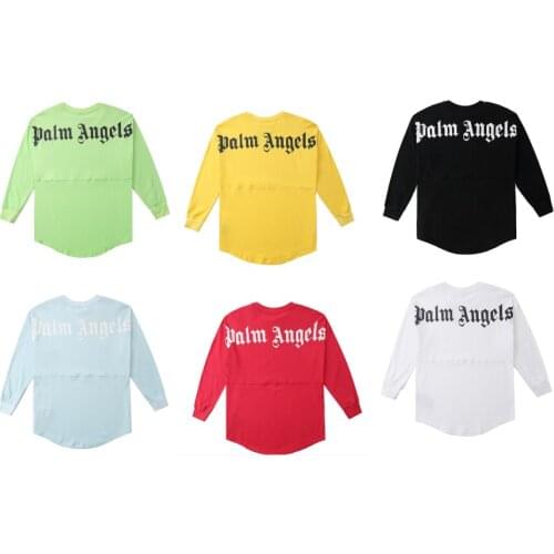 Palm Angel 22SS Letter logo mens and womens fashion Loose casual cotton long-sleeved T-sleeves high quality