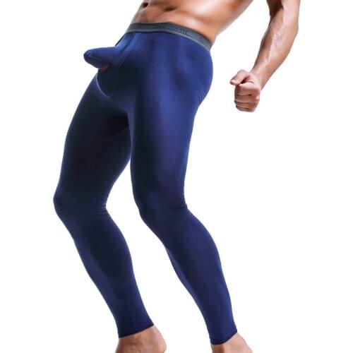 Gun and bullet separation mens long pants modal warm pants trunk leggings winter pantyhose sexy men underwear