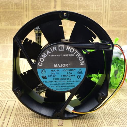 Original JQD24B6E1 DC 24V1.0A 17cm aluminum frame temperature control cooling fan