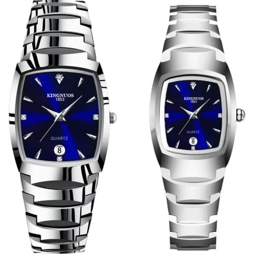 Couple Watches for Lovers Quartz Wristwatch Man Fashion Business Men Watch for Women Watches Tungsten Steel Ladies Watch xfcs