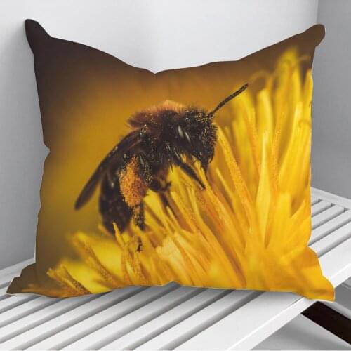 Bee Throw Pillows Cushion Cover On Sofa Home Decor 45*45cm 40*40cm Gift Pillowcase Cojines Dropshipping