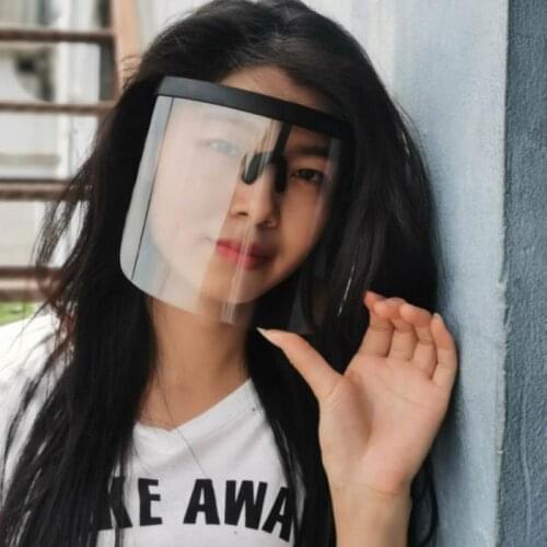 PET Material Anti-Fog Mask Reusable Face Protection Glasses Windproof Transparent Face Shield Mask for Kitchen outdoor