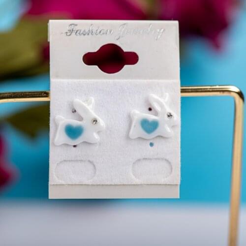 High-quality ceramic stud earrings with rhinestone anti-allergic ear acupuncture #LZ517 joyas lote серёжки аниме