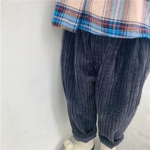 Girls' pants 2019 autumn and winter new Korean girls solid color trousers childrens solid color harem pants childrens pants