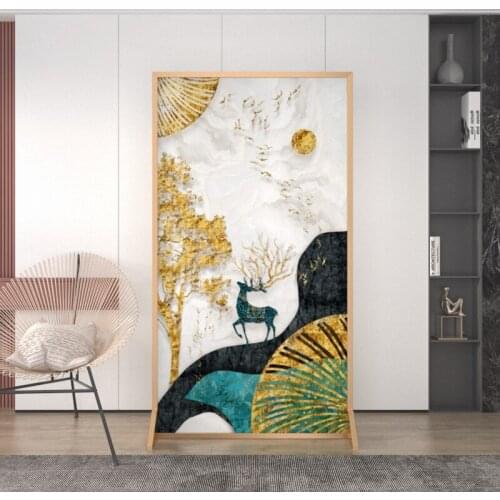 Nordic style light luxury custom art screen partition living room bedroom block home entrance mobile screen