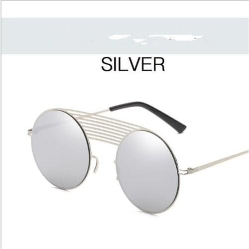 KAPELUS Trend stainless steel new round frame sunglasses European star with sunglasses A45