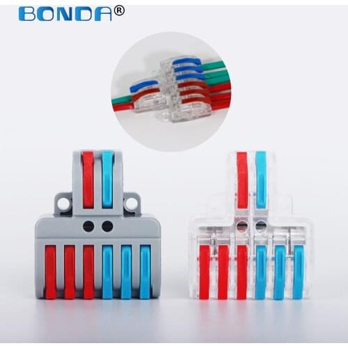 SPL-42/62 Mini Fast Wire Connector Universal Wiring Cable Connector Push-in Conductor Terminal Block DIY YOU 5/10/20/50pcs/Lot