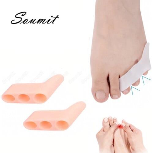 Toe Separator Insoles for Hallux Valgus Women Men Silicone Pad Orthopedics Protector Foot Care Corrector Toe Pain Relief Inserts