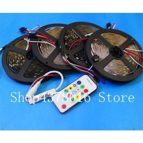 WS2811 5050 RGB LED Strip 1m/5M 150 300Leds Individual Addressable DC12V White/Black PCB, 2811 led strip Addressable Digital