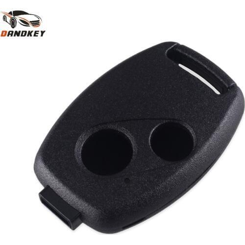 Dandkey Replacement For Honda Accord CRV Pilot Civic Fit 2007-2013 2 Buttons Fob Cover Remote Key Case Shell No Blade key shell
