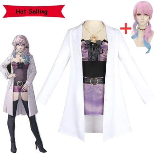 Anime Akudama Drive Doctor Lovely Trench Suit Uniform Cosplay Costumes Wigs Halloween Carnival Party Outfit Dailydress For Women