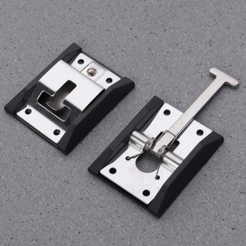 1 Pair Metal T-Style Entry Door Catch Stainless Steel Holder For RV Camper Trailer Van Supplies Heavy Duty Entry Door Catch