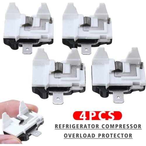 4pcs Refrigerator Freezer Compressor Overload Protectors Overload & Start Parts Accessories