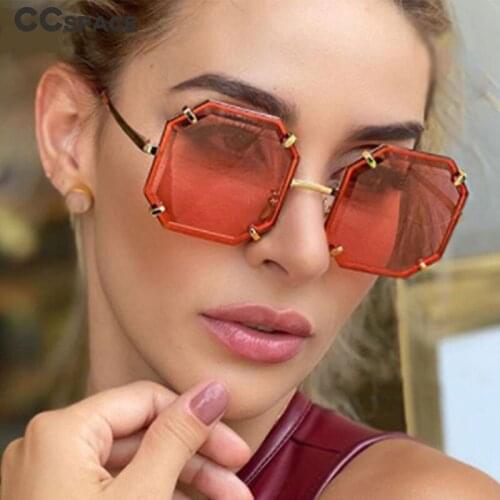 47024 Square Thick Lens Sunglasses Men Women Fashion Shades UV400 Vintage Glasses