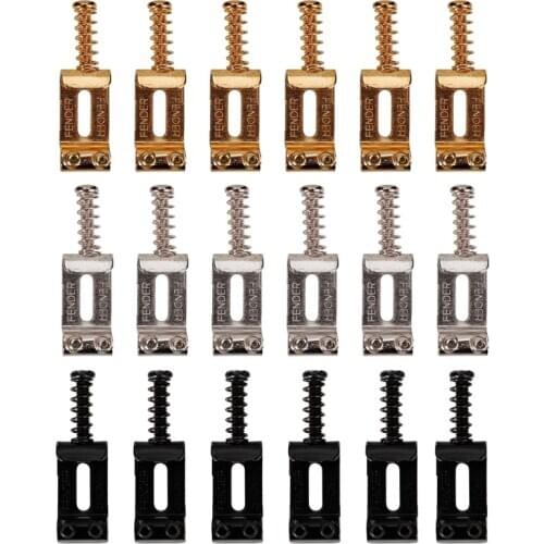 6pcs Guitar Bridge Saddles Roller Electric Guitar Tremolo Bridge Saddles Nickel