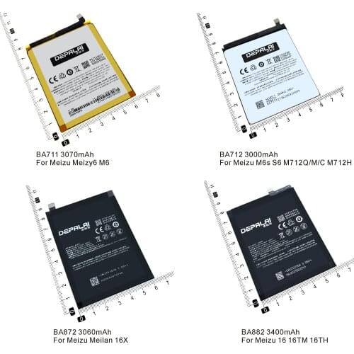 BA711 BA712 BA872 BA882 Battery For Meizu Meizy6 M6 M6s S6 M712Q /M/C M712H Meilan 16X 16 16TM 16TH Batteria Batterie