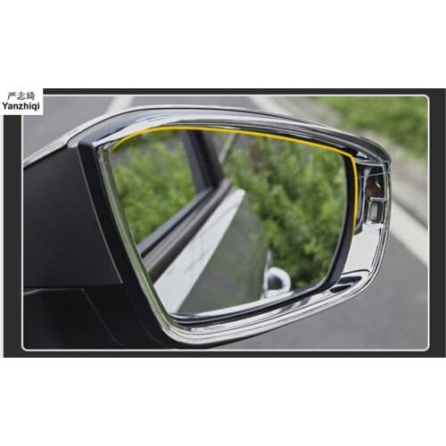 Car Rearview Mirror Rain Shade Rainproof Blades Back Mirror Eyebrow Rain Cover For Volkswagen VW T-ROC T ROC 2017 2018 Accessory