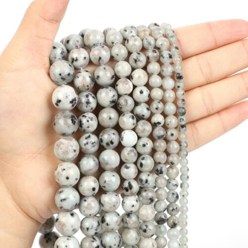 Natural Stone Beads Tianshan Orchid Stone Round Loose Beads for Jewelry Making Needlework Bracelet DIY 4-12 MM