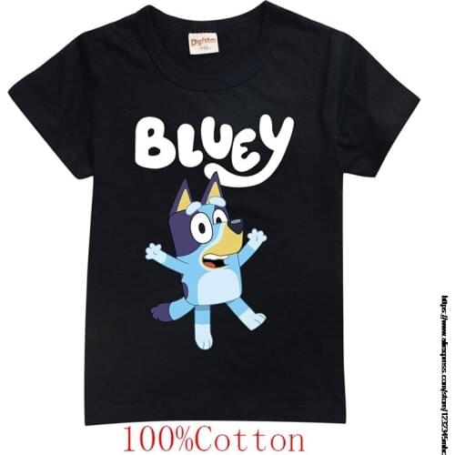 3D Baby Kids bingo bluey T-shirt Summer Little girl Unisex Children Boys teenager White Tees Cartoon Tops For Girls Clothes