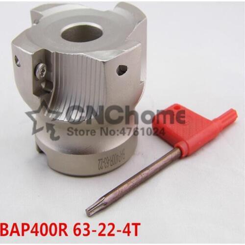1pcs BAP400R 63-22-4T Face Mill Shoulder Cutter For Milling Machine,BAP400R Milling Cutter for APMT/APKT1604 Inserts