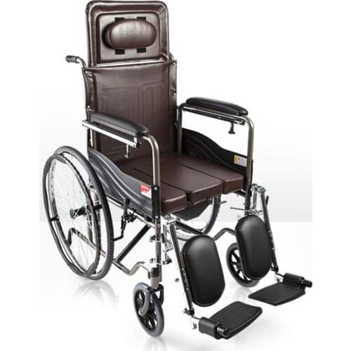 High load-bearing wheelchair for the elderly portable multi-functional disabled handcart comfortable mobile waterproof toilet