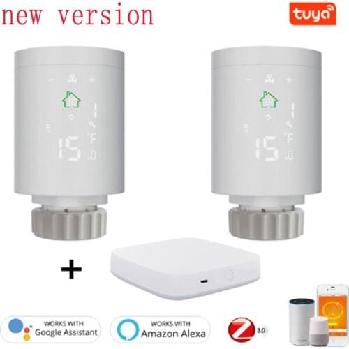 Tuya ZigBee3.0 Smart Radiator Actuator Programmable Thermostatic Radiator Valve Temperature Voice Controller Setup With Alexa
