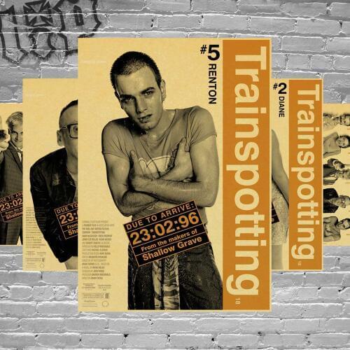 Trainspotting Classic movie poster Film poster Bar pub cafe decoration HD Wall poster Paper poster Morden home decor
