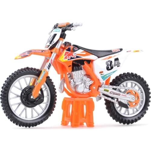 Bburago 1:18 2018 KTM-450 SX-F Factory Edition Static Die Cast Vehicles Collectible Motorcycle Model Toys