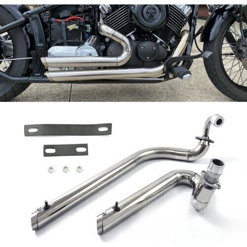 Motorcycle Exhaust Pipe Kit Silencer Mufflers Drag Pipes For Yamaha V star 650 XVS650 XVS400 DS650 400 650A Drag star 400 650
