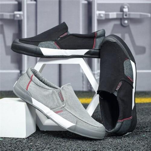 New One-pedal Mens Korean Style Trendy Casual Shoes Old Beijing Cloth Shoe Mens Breathable Leisure Driving Shoes Sneakers