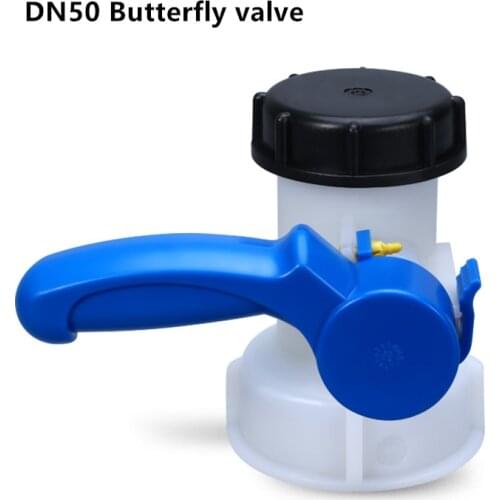 Polypropylene DN50 Butterfly valve 75mm IBC Tote Tank Drain Adapter Garden Hose Fittings water container Connector
