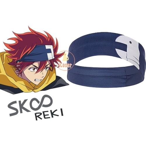 SK8 the Infinity Reki Kyan Cosplay Anime Headband Dark Blue Skateboard Headband Accessories Props Headwear SK Eight Cosplay Prop