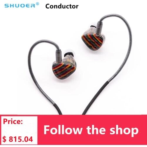 Shuoer Conductor | flagship 10mm dynamic electrostatic BA driver hybrid IEM headphones with 6N OCC copper 2.5mm balanced cable