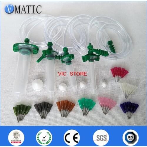 Recommendation 30CC+10CC+5CC+3CC Liquid Dispenser Solder Paste Adhesive Glue Syringe + Dispensing Needle Tip Freeshiping
