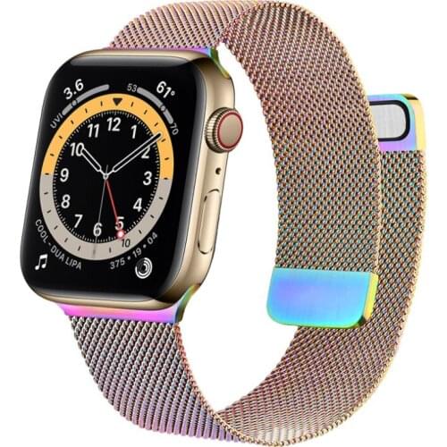 Strap For Apple watch Band 44mm 40mm 38mm 42mm 44 mm Accessorie Magnetic Loop Metal smartwatch bracelet iWatch serie 3 4 5 6 se