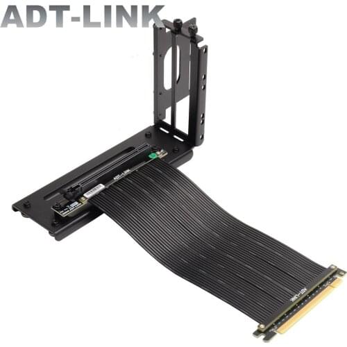 PCIe 4.0 x16 Full Speed 256G/Bps Flexible Riser Cable High-End Graphics Card Universal Extension Cable Vertical GPU With Bracket