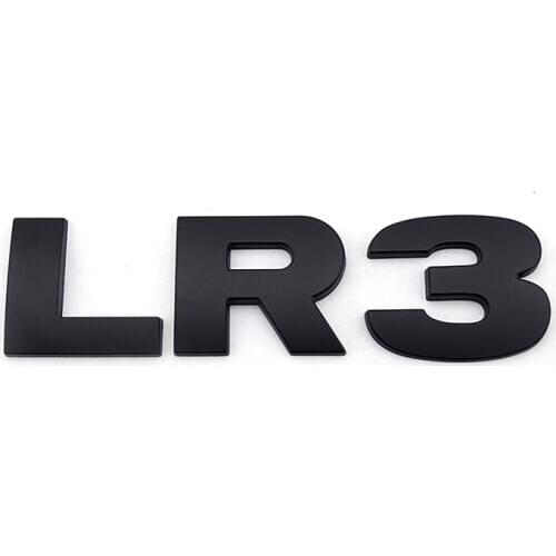Titanium Silver Car Sign Symbol LR3 V8 Lettering Badge Emblem Decoration Sign Symbol for Land Rover Discovery
