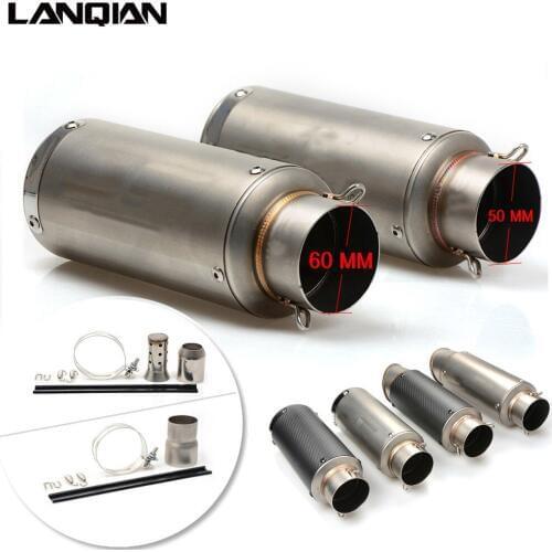 51/61MM Universal Motorcycle Carbon Fiber Exhaust Pipe GP Escape Exhaust Muffler For MOTO GUZZI 1200 SPORT BREVA 1100 750 GRISO