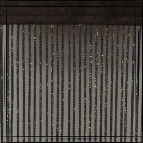 Gülpınar Curtain Brown Gold Silvery Thick Chain Rope Curtain